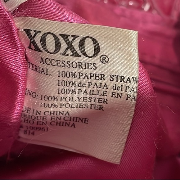 Vintage Rare XOXO Straw Tote Bag Y2K 90s Womens Shoulder Logo Hearts - Picture 6 of 11